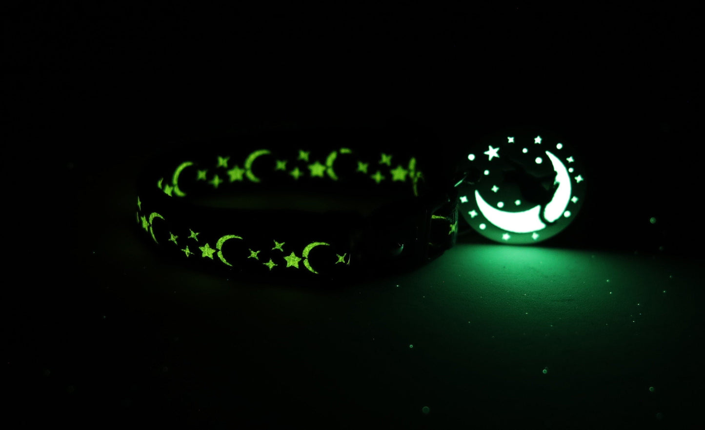 Gold Moons and Stars on Royal Blue Cat Collar